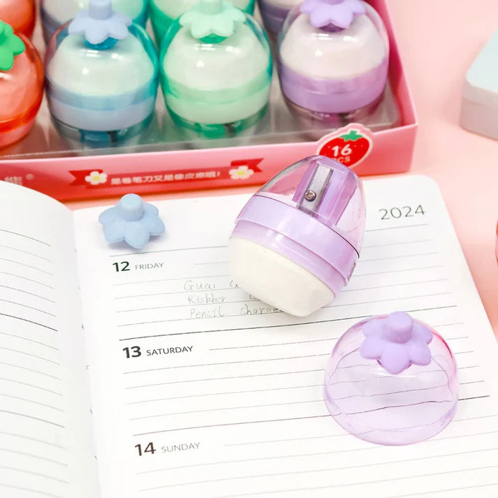 Strawberry Sharpener With Eraser
