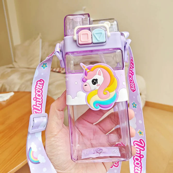 Kids Dual Straw Water Bottle