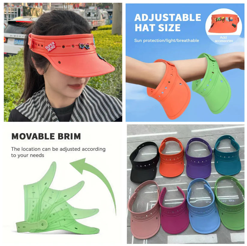 Open Cap - Sun Protection Hat with Charms for Beach & Travel