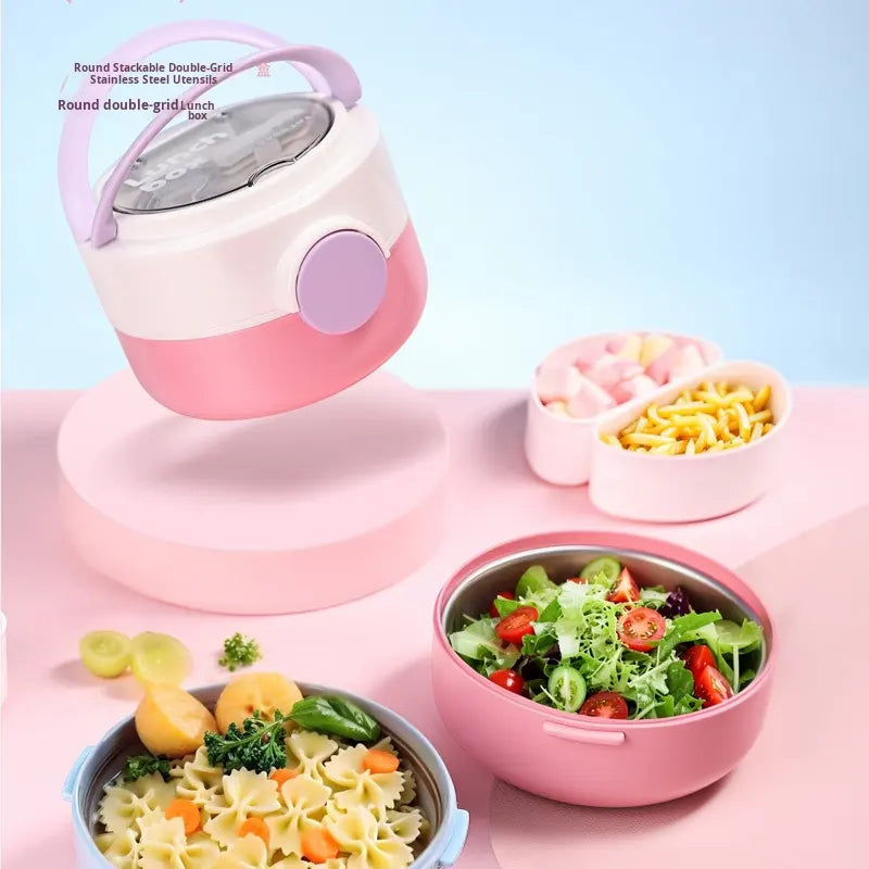 Cute Round Tiffin Box for Kids & Office
