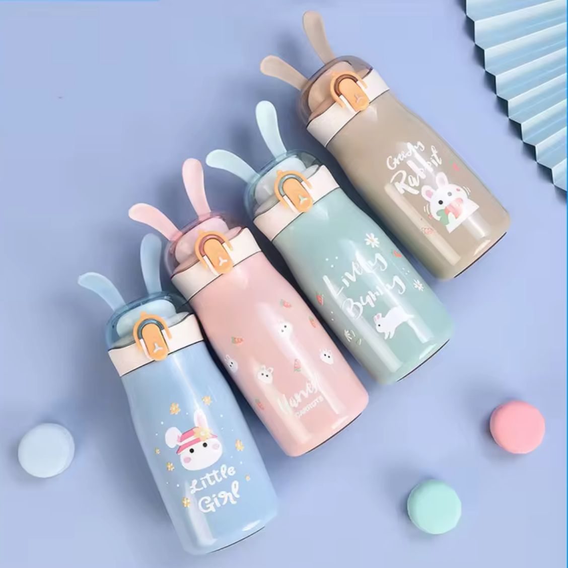 Cartoon Design Hot and Cold Water Bottle for Kids - Double Walled Vacuum Insulated Stainless Steel Bottle, Double-Wall Thermos Flask (300 ml)-18