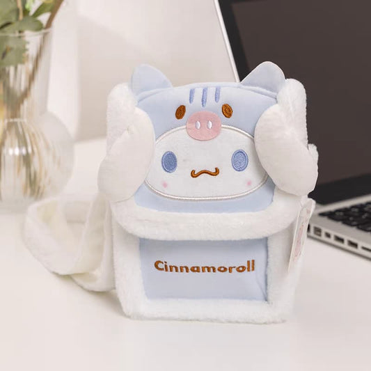 "Cute Sanrio-Themed Plush Mini Crossbody Bags"