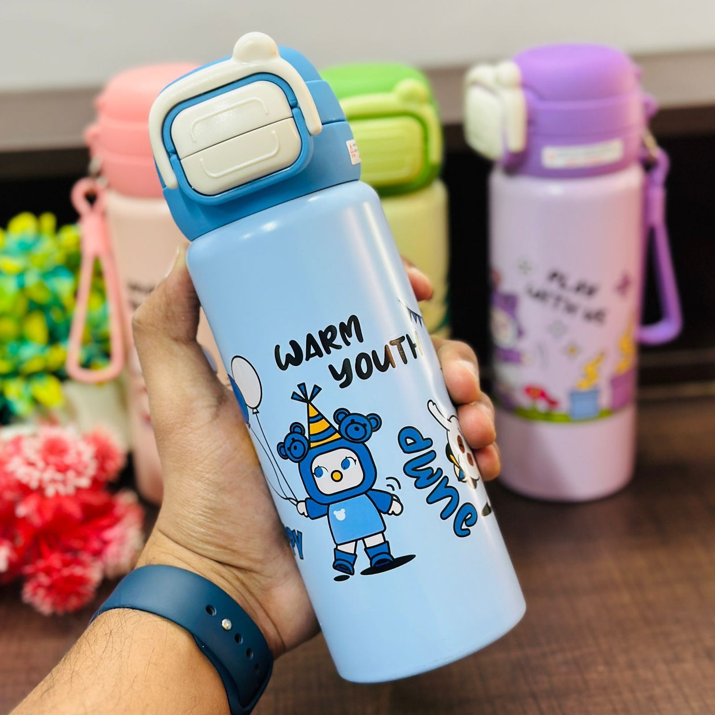 2-Way Drinking Stainless Steel Bottle – 500ml | Hot & Cold Insulated