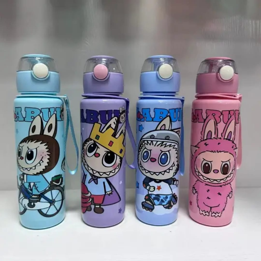 Labubu Cartoon Printed Sipper Bottle ā 1000ml Leakproof