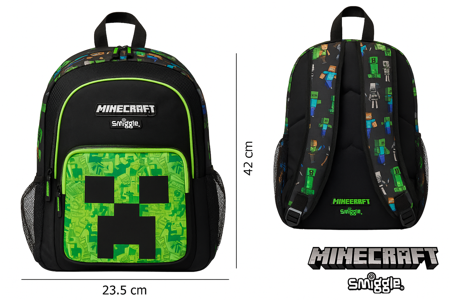 Smiggle - 16 inch Premium Mine Craft Backpacks