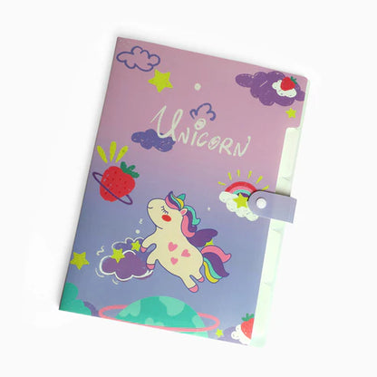 Unicorn 6-Grid Button file folder A4