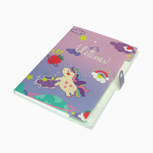 Unicorn 6-Grid Button file folder A4