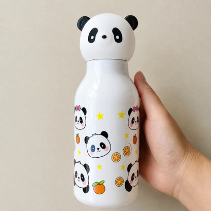 3D Animal Head Kids Plastic Water Bottle | 500ml Lightweight Sipper School Bottle