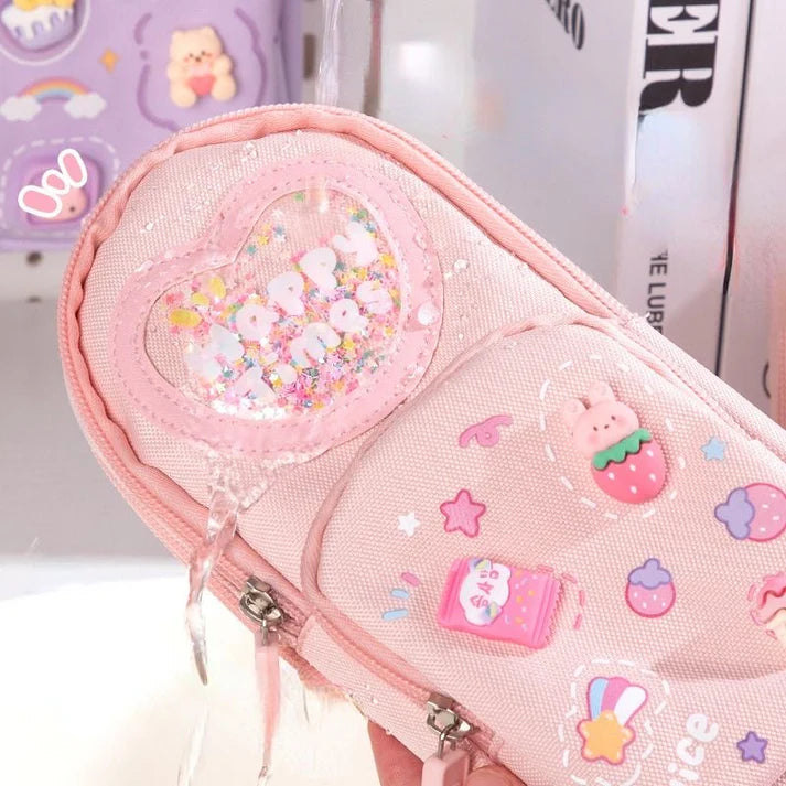 School Bag Shape Kawaii Pencil Pouch