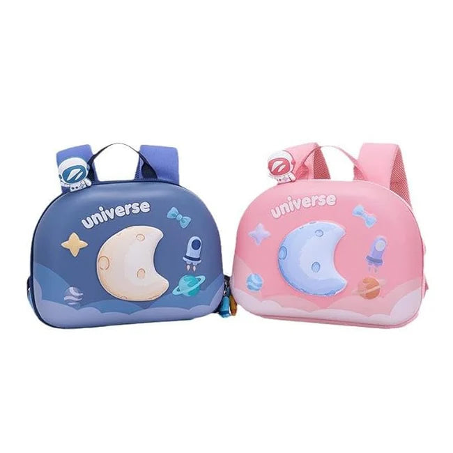 3D Moon & Space Design Hard Shell Backpack