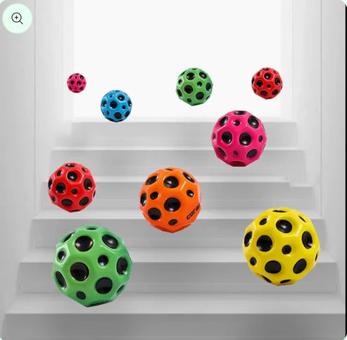 Moon Ball Bouncy Coral Ball Anti Stress Ball (Pack of 1 - Multicolor)