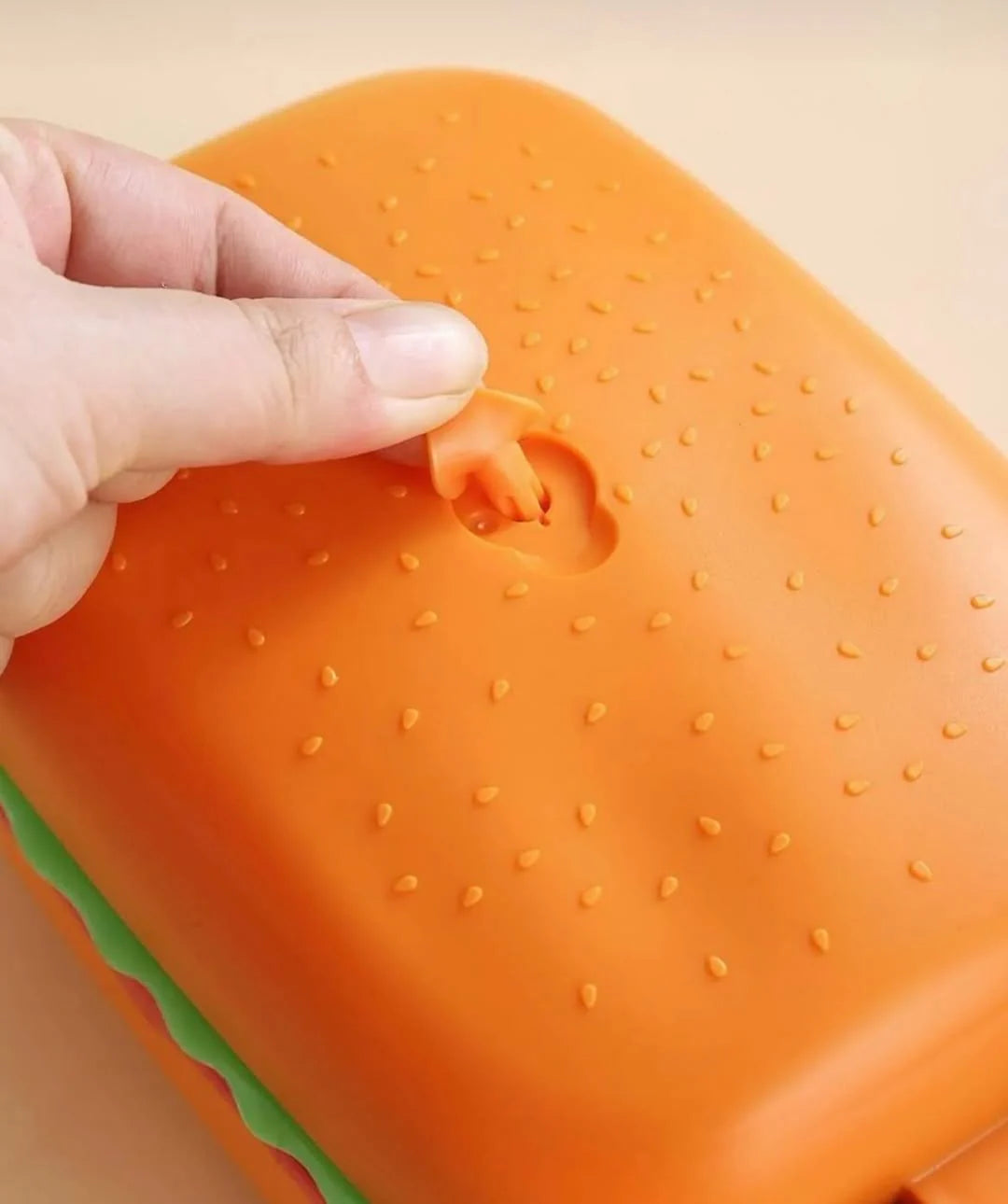 Burger Design 3 Layer Lunch Box for Kids