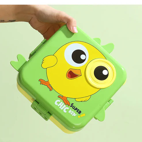 EYE elephant, plastic,5 compartment leak- proof, 800 ml lunchbox (BPA Free)