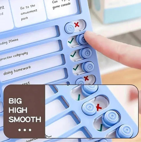 Habit tracker Portable Self-Discipline Chores Chart Daily Checklist Board With 15 Pcs Blank Paper Sliding Morning Routine Chart