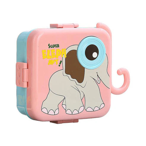 EYE elephant, plastic,5 compartment leak- proof, 800 ml lunchbox (BPA Free)
