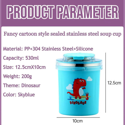 Animal Design 530ml Sealed Cup for kids