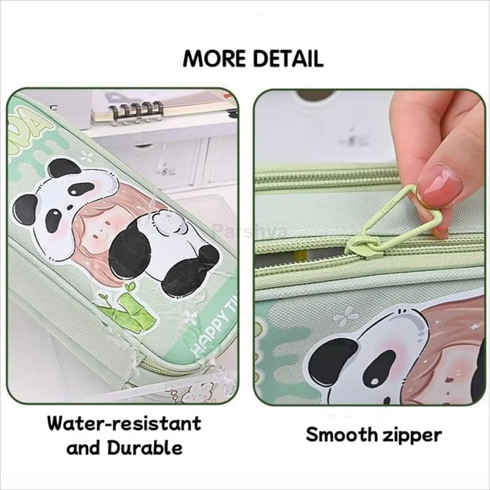 Large Capacity Double Layer Panda Pouch