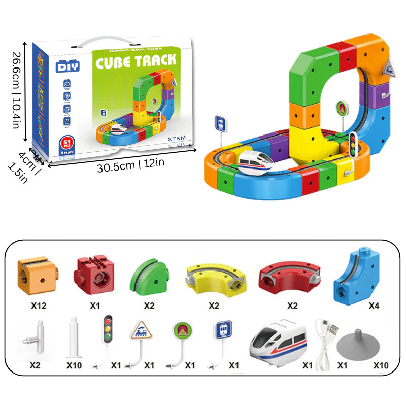 51pcs Electric Train - STEM Educational Flexible Race Track
