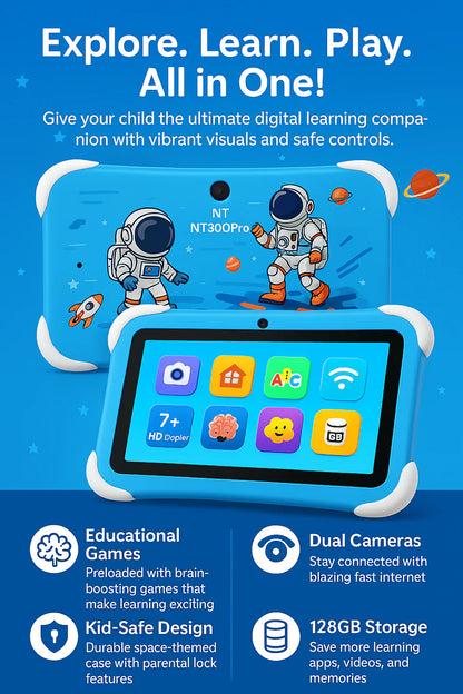 LearnTab - 7” Kids Learning Tablet| Parental Control | WiFi