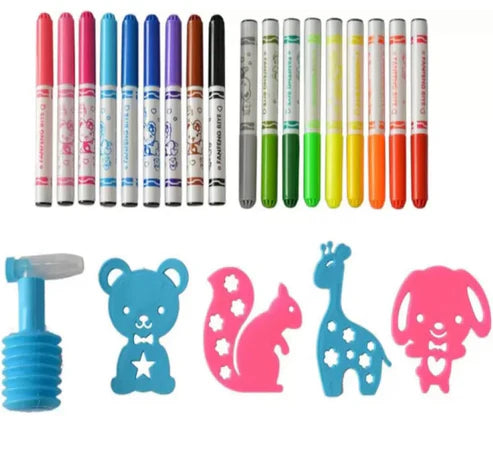 Blow Pens for Kids Spray Painting, Sketch Pen Color, Children, Drawing, Art & Craft, Spray Pens for Kids