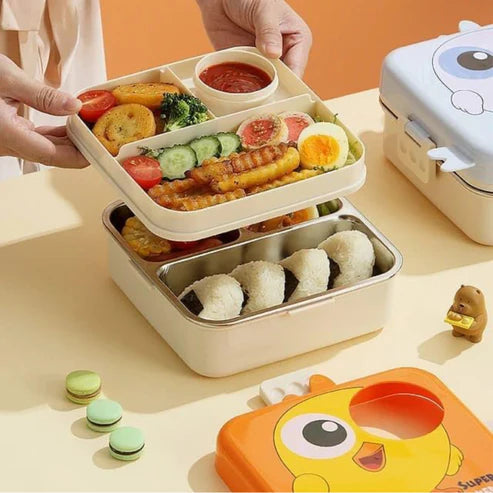 EYE elephant, plastic,5 compartment leak- proof, 800 ml lunchbox (BPA Free)