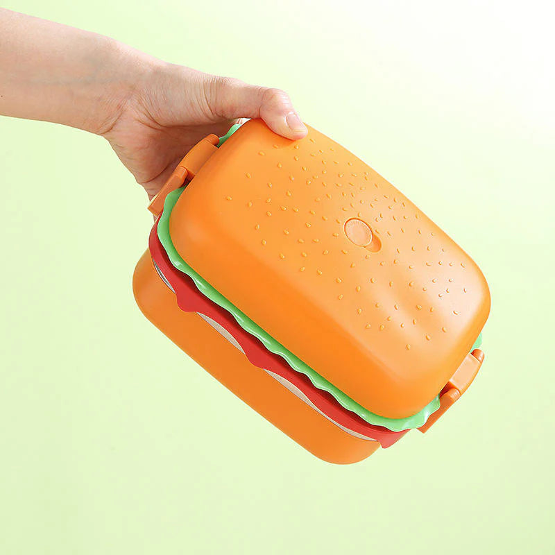 Burger Design 3 Layer Lunch Box for Kids