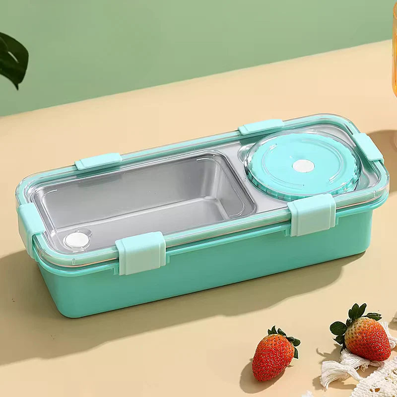 Lunch Buddy Stainless Steel Bento Lunch Box with Dibbie – For Solid & Gravy