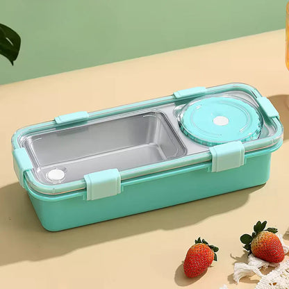 Lunch Buddy Stainless Steel Bento Lunch Box with Dibbie – For Solid & Gravy