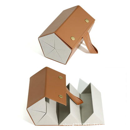 Premium Foldable Sunglasses Case – Portable PU Leather Eyewear Storage Box