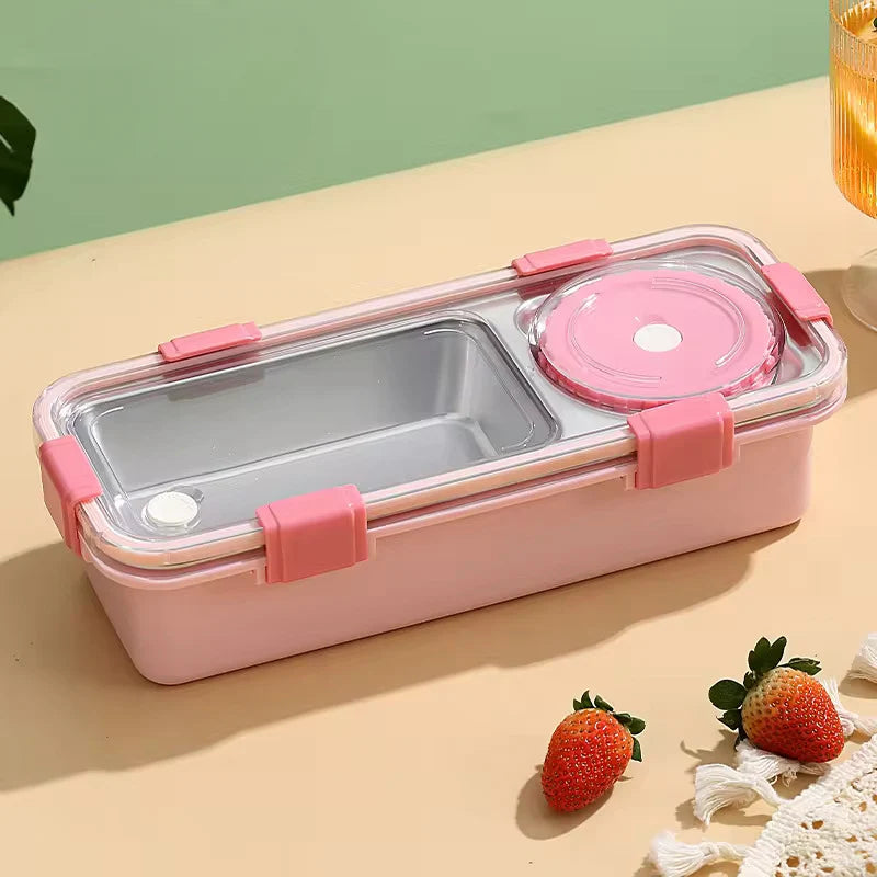 Lunch Buddy Stainless Steel Bento Lunch Box with Dibbie – For Solid & Gravy