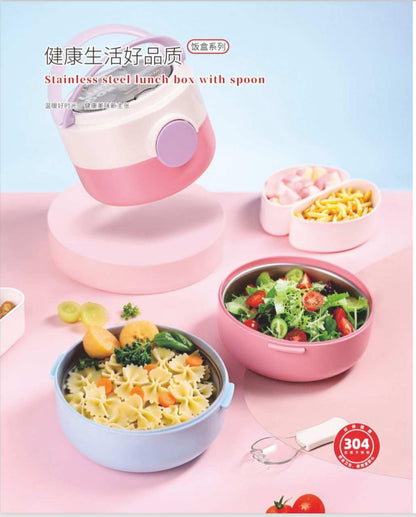 Cute Round Tiffin Box for Kids & Office