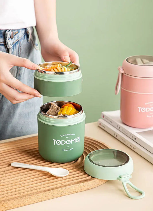 Premium Stainless Steel Insulated Soup Cup – Leakproof Thermal Lunch Thermos (500ml)