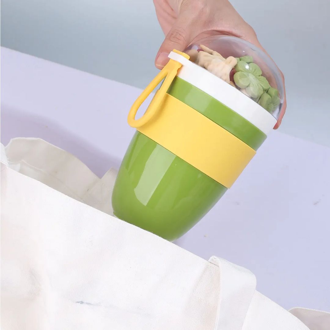 Portable 2in1 Fruit Salad Cup With Lid