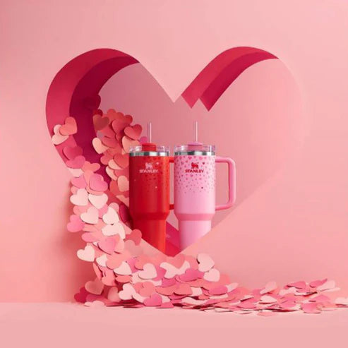 Stanley 40 oz Stainless Steel H2.0 Flowstate Quencher Tumbler - Valentine's Day