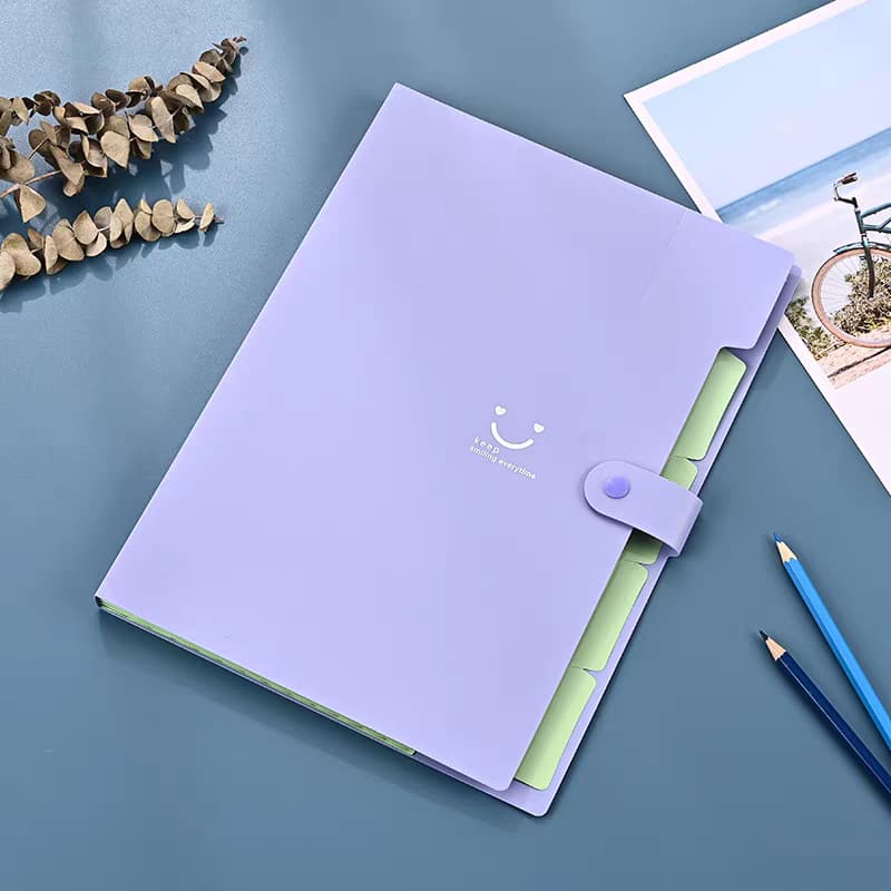 📁 Smiley Design A4 Expanding File Folder | 5-Layer Document Organizer