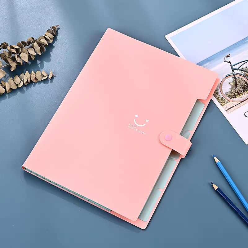 📁 Smiley Design A4 Expanding File Folder | 5-Layer Document Organizer