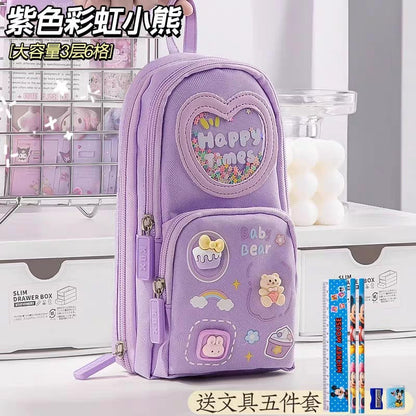 School Bag Shape Kawaii Pencil Pouch