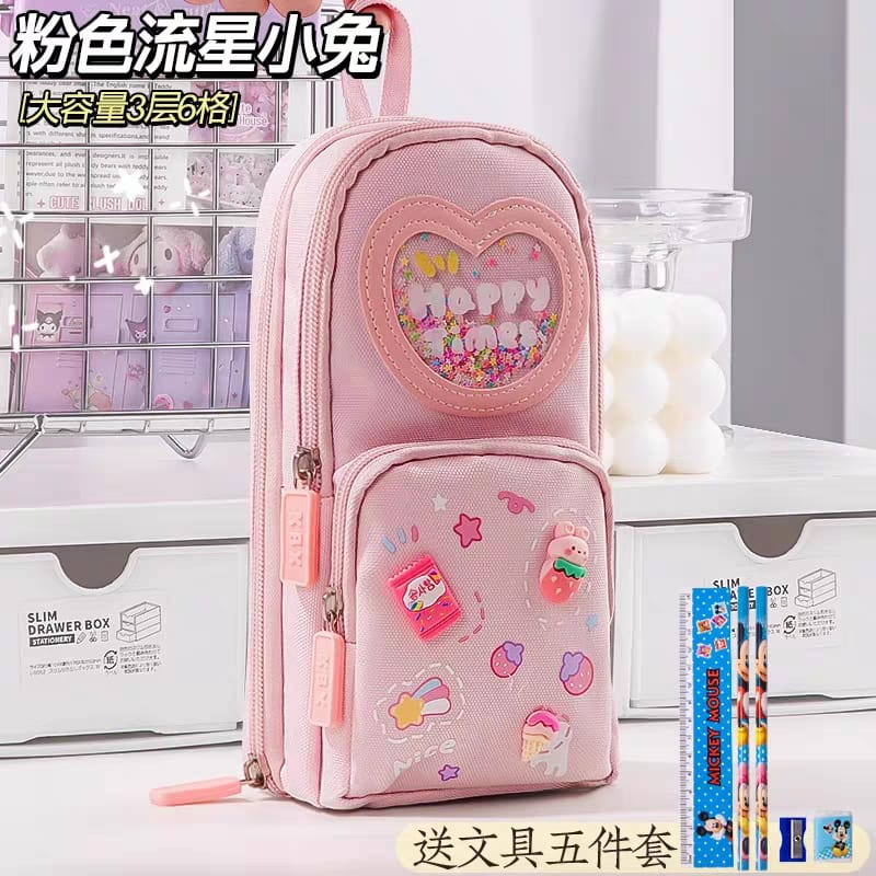 School Bag Shape Kawaii Pencil Pouch