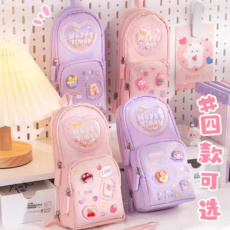 School Bag Shape Kawaii Pencil Pouch