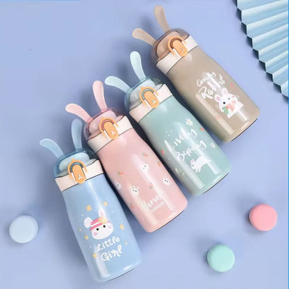 Cartoon Design Hot and Cold Water Bottle for Kids - Double Walled Vacuum Insulated Stainless Steel Bottle, Double-Wall Thermos Flask (300 ml)-18