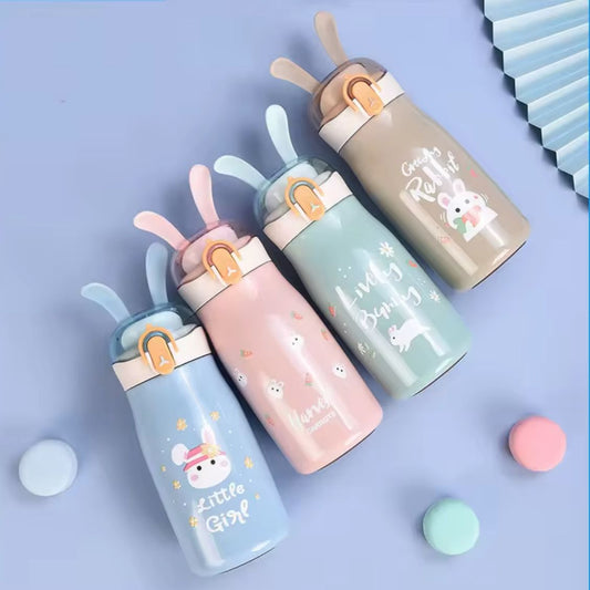 Cartoon Design Hot and Cold Water Bottle for Kids - Double Walled Vacuum Insulated Stainless Steel Bottle, Double-Wall Thermos Flask (300 ml)-18