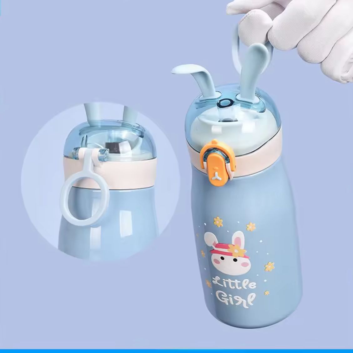 Cartoon Design Hot and Cold Water Bottle for Kids - Double Walled Vacuum Insulated Stainless Steel Bottle, Double-Wall Thermos Flask (300 ml)-18