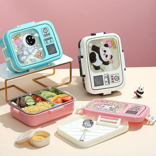 Premium Quality Stainless Steel Lunch Box – 1120+70ml | Leak-Proof with Spoon & Pickle Container