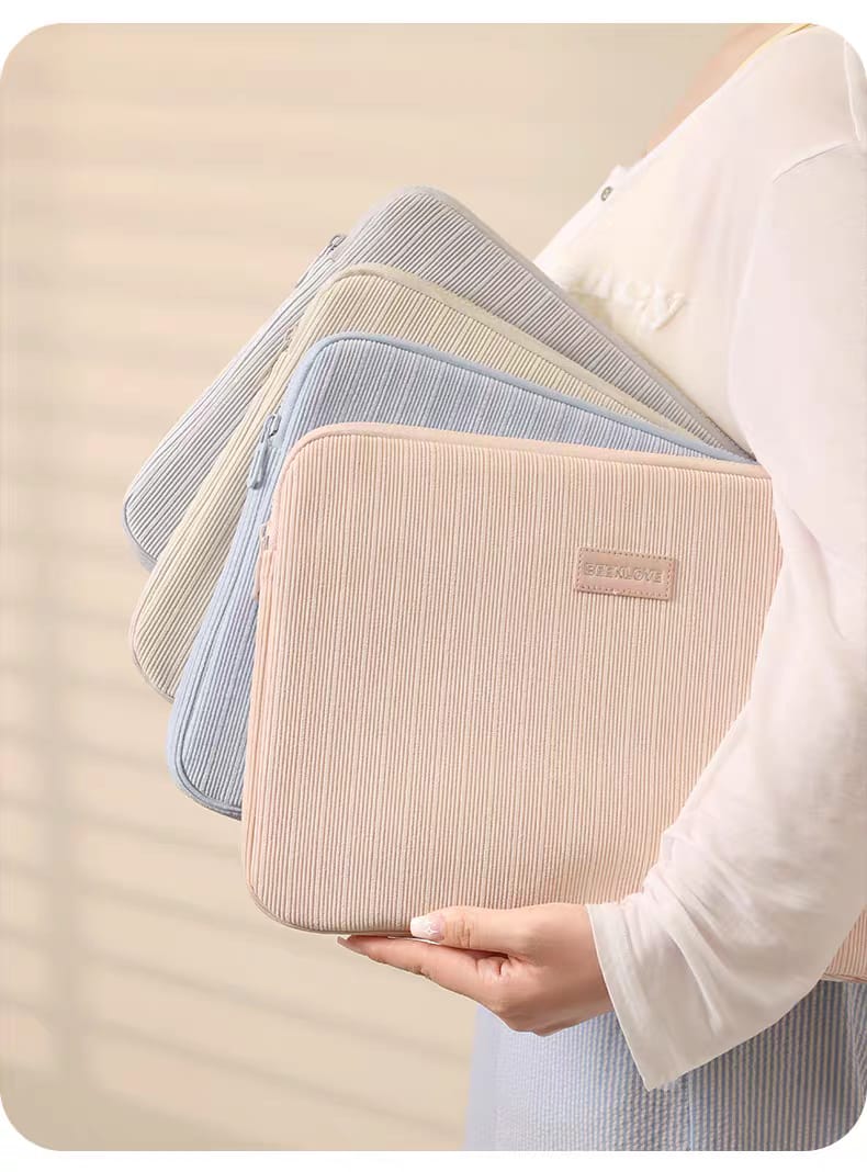 Corduroy Laptop Sleeve 13-15.6 Inch | Soft Padded Laptop Case | Stylish Laptop Cover for MacBook, Dell, HP