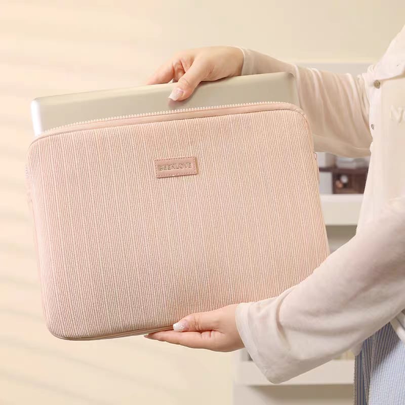 Corduroy Laptop Sleeve 13-15.6 Inch | Soft Padded Laptop Case | Stylish Laptop Cover for MacBook, Dell, HP