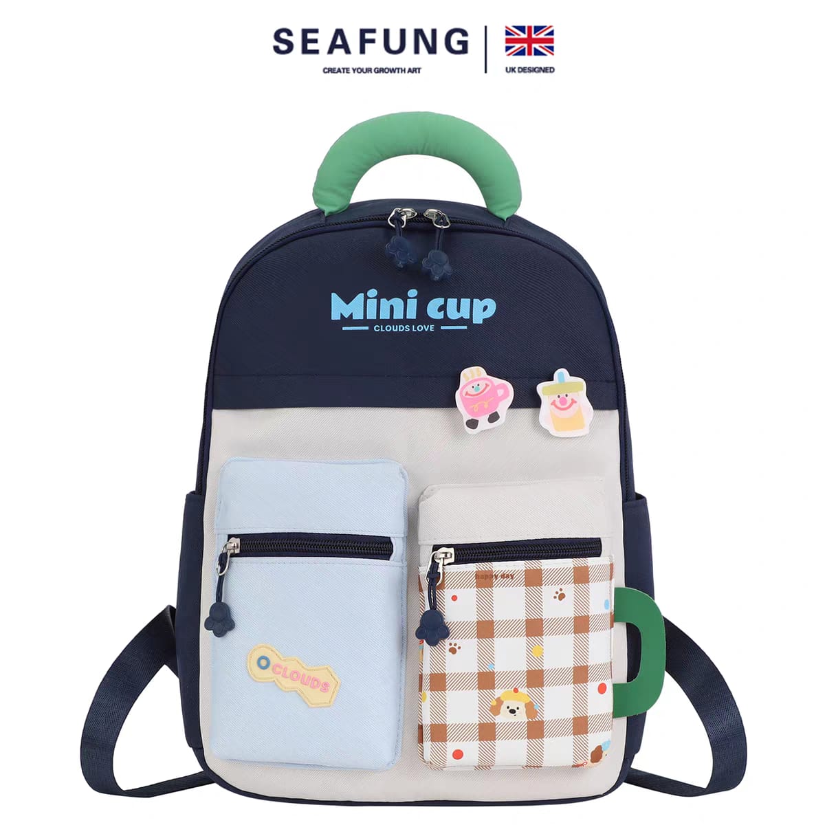 Cute Kids Backpack | Kawaii School Bag for Girls | Mini Cup Cartoon Backpack for School & Travel