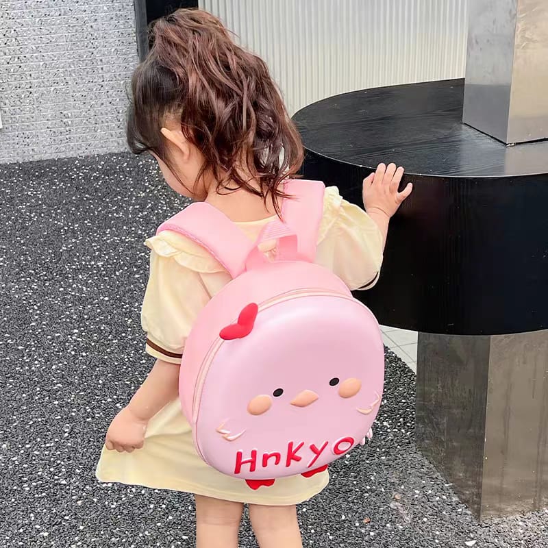 Cute Cartoon Kids Backpack – Lightweight Pink Animal School Bag for Girls & Toddlers | Adjustable Strap Travel Bag