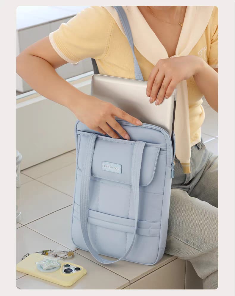 Laptop Sleeve Bag 15.6 Inch | Cute Pastel Laptop Case with Handle | Waterproof Padded Laptop Sleeve for MacBook, Dell, HP