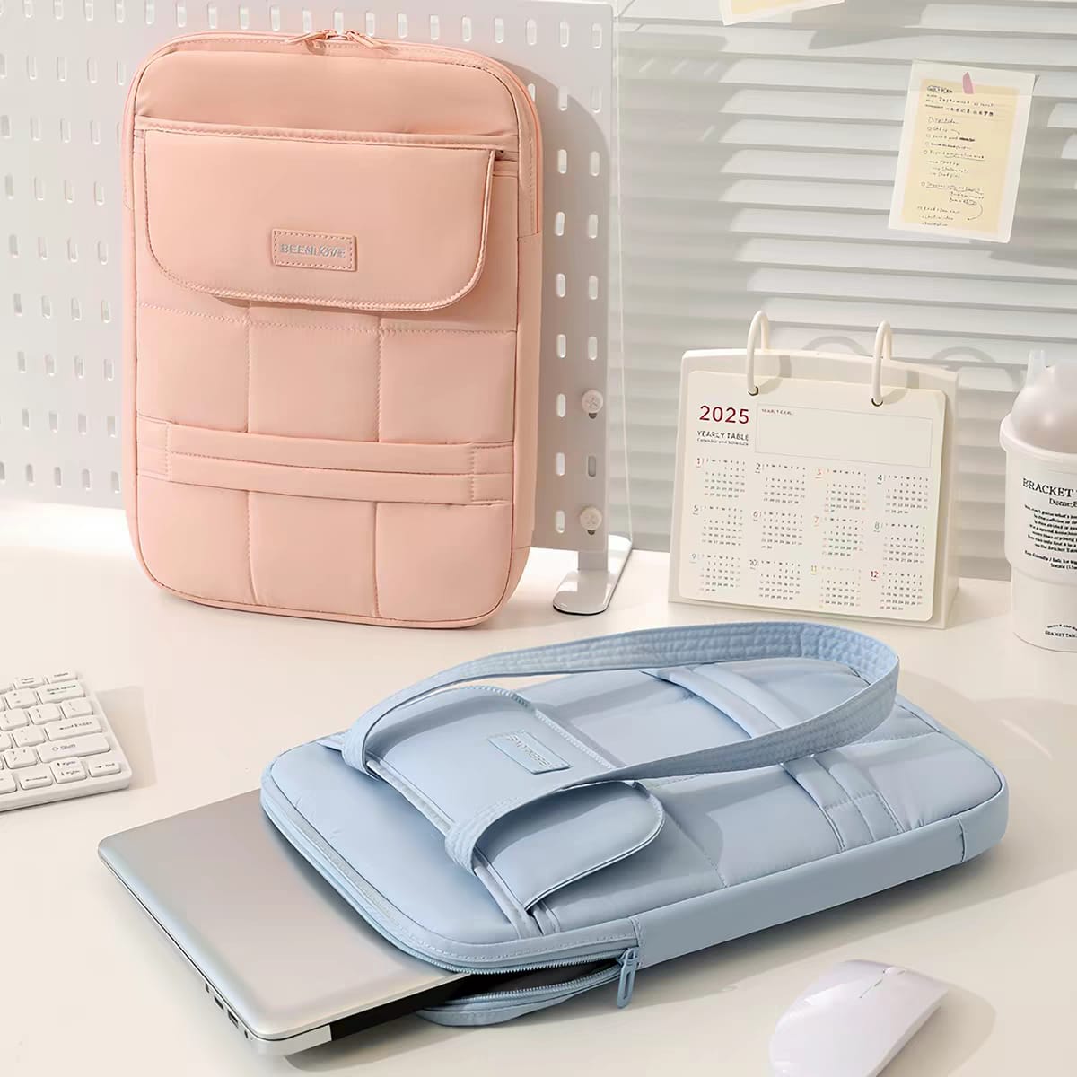 Laptop Sleeve Bag 15.6 Inch | Cute Pastel Laptop Case with Handle | Waterproof Padded Laptop Sleeve for MacBook, Dell, HP