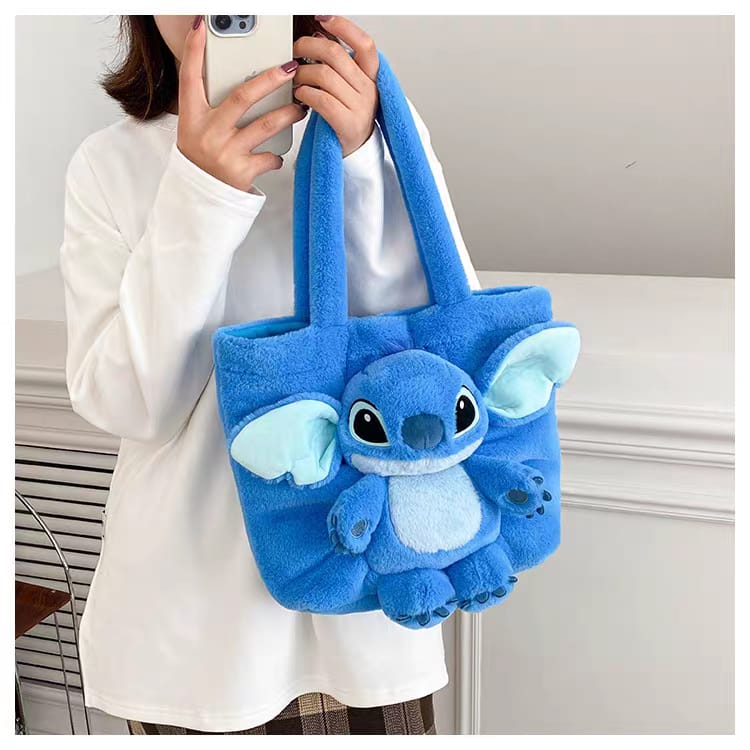 Cute Cartoon Plush Tote Bag for Girls | Kawaii Soft Furry Shoulder Handbag